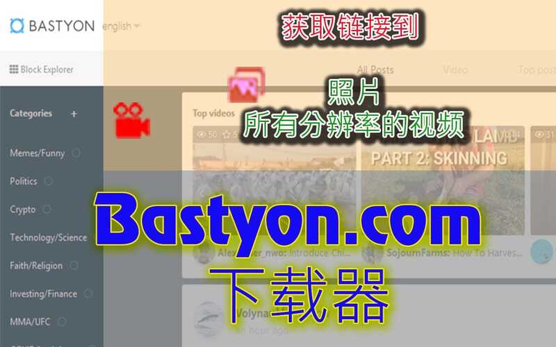 Bastyon.com下载视频和照片