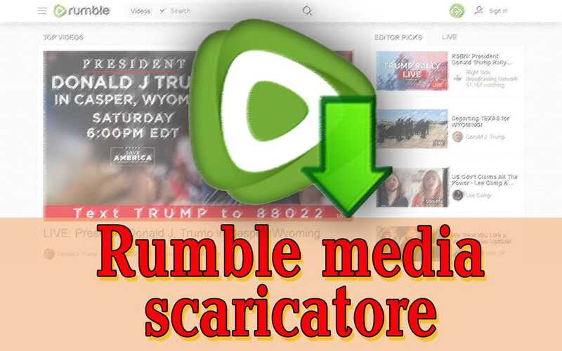 Rumble scaricare media (video e foto)